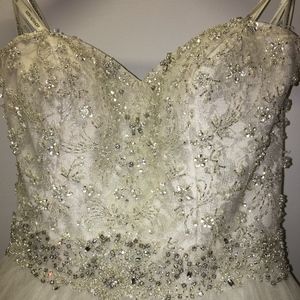 Justin Alexander Pearl/Silver Tulle 8724